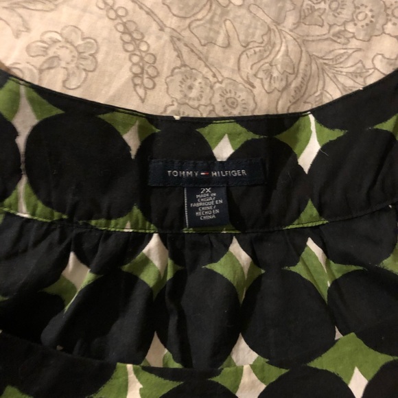 Tommy Hilfiger Pretty Blue and Green Blouse - Picture 3 of 6
